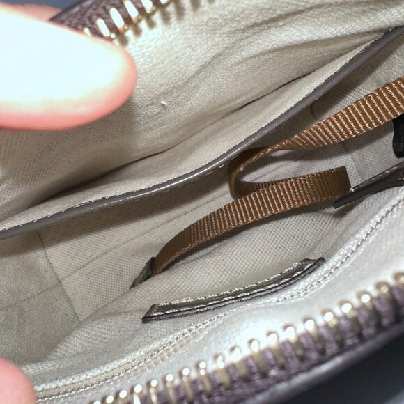 Dooney & Bourke Small Crossbody β Gray Leather with Contrast Stitching - Picture 6 of 12